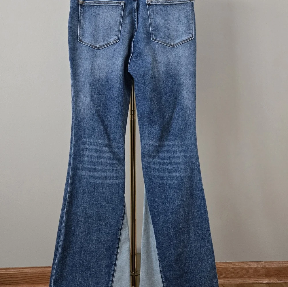 Judy Blue Flare Fit Inseam Panel High Rise Jeans Size 11/30. - Picture 5 of 15